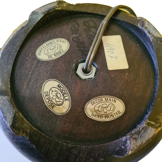 Image 1 of Lampada da tavolo in porcellana francese d'Art de Rodez, anni '80