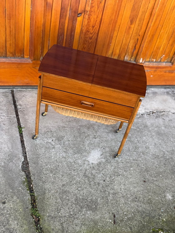 Modern Danish Teak and Wicker Storage Trolley, 1960s – Bar carts (photo 6 of 7)