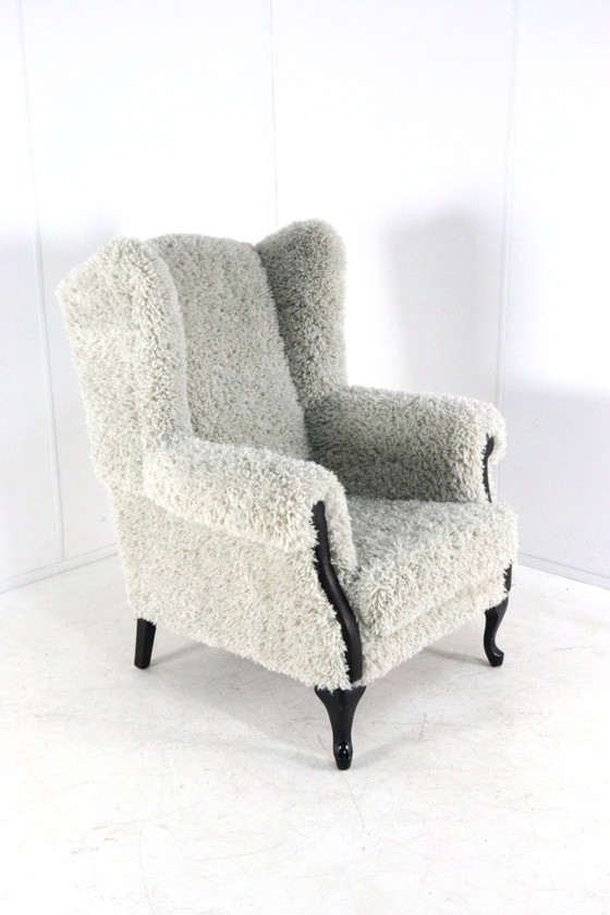 Image 1 of Fauteuil groot harig doodly volledig gerestaureerd