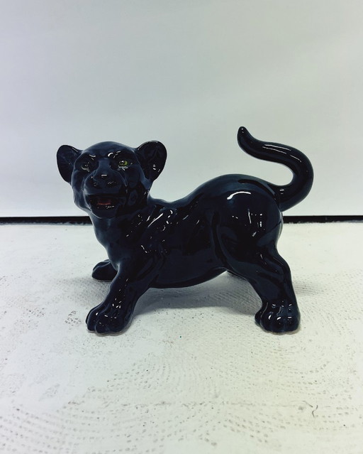 Pantherwelpe Keramik