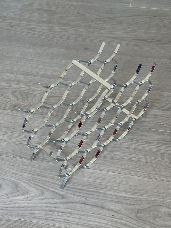 Image 1 of Designer Wijnrek Staal voor 17 Flessen Flessenhouder