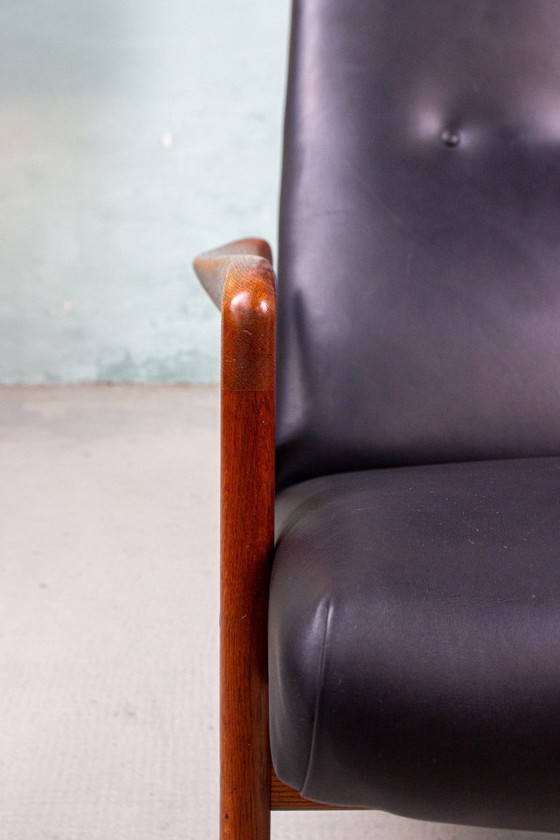 Image 1 of Fauteuil vintage Yngve Ekström, style Easy Chair, en chêne, milieu du siècle, années 60