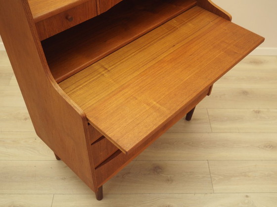 Danish Teak Secretary Desk with Hutch and Pull-Out Writing Surface, 1970s – Storage cabinet, Wood (photo 11 of 17)