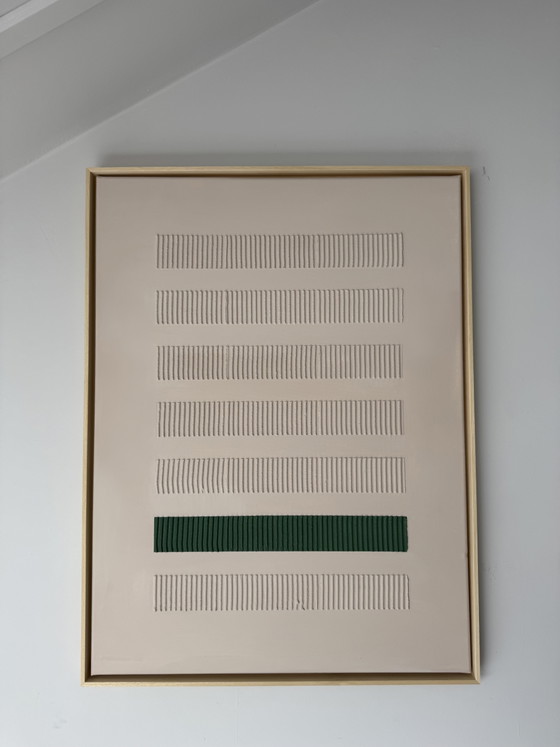 Vert & Beige 60x80 Cm | Peinture Abstraite Texturée Unique – Peintures et dessins, Canvas, Wood (photo 4 of 5)