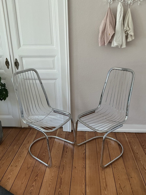 Gastone Rinaldi Flynn – Sedie da pranzo, Metallo, Cromo (photo 2 of 8)