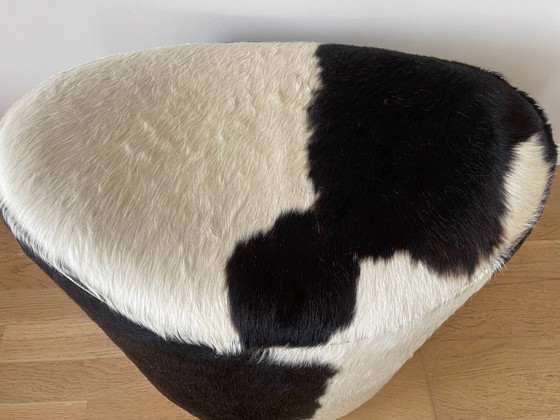 IKEA Niels Gammelgaard Pouf Rotatif en Peau de Vache 2006 – Poufs & repose-pieds, Cuir (photo 3 of 13)