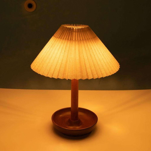 Japandi Danish design table lamp minimalist teak desk lamp