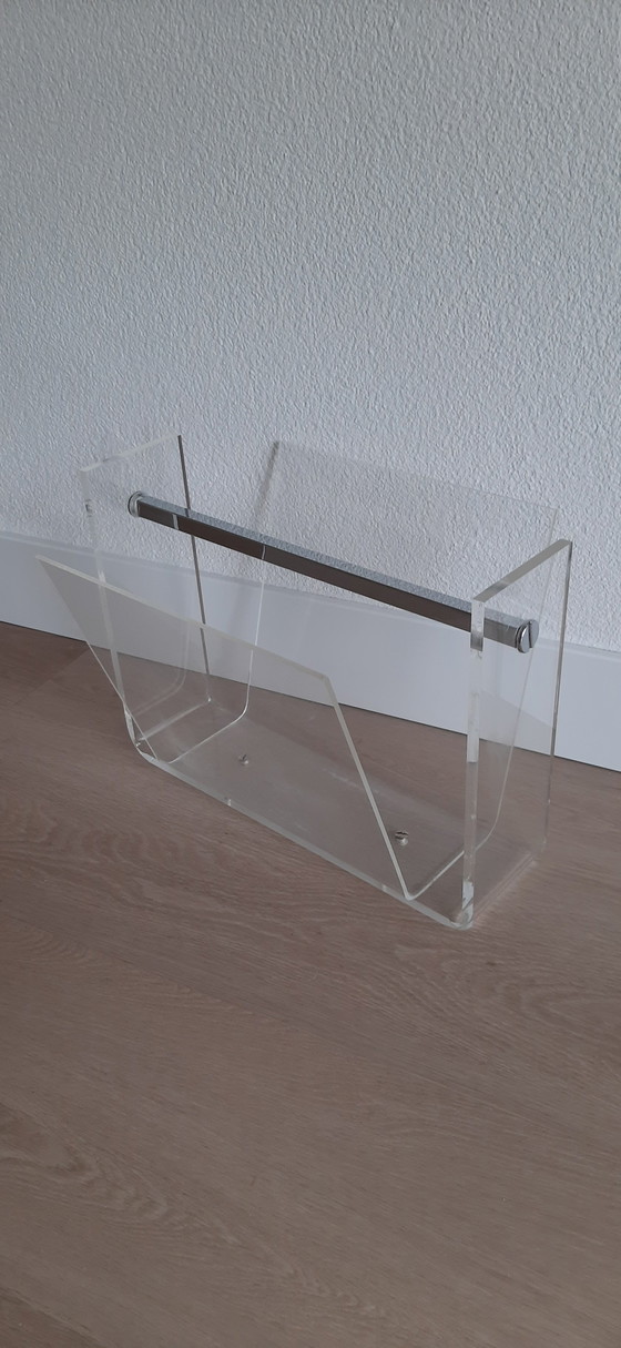 Revistero David Lange, Plexiglás Años 70 – Plexiglass, Chrome (photo 13 of 15)