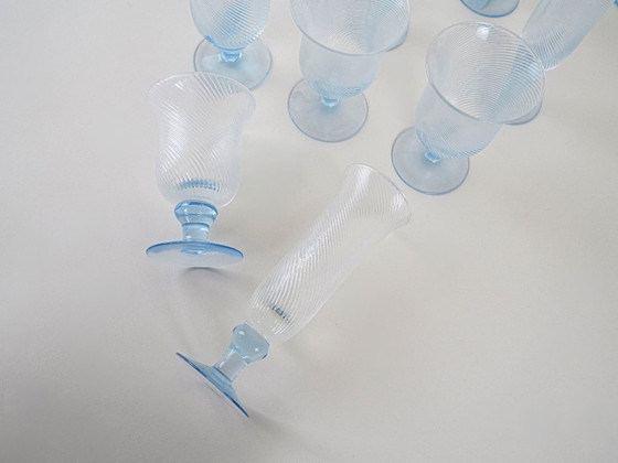 Image 1 of Set di bicchieri in vetro, design italiano, anni '70, produzione: Italia