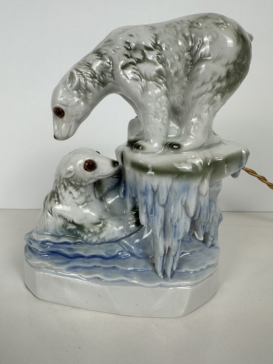 Image 1 of Art Deco (fragrance) lamp - polar bears