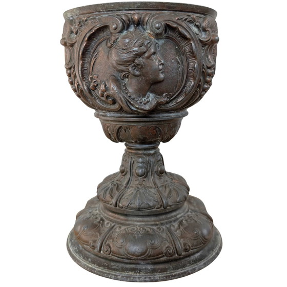 Urna antica francese in bronzo con medaglioni - Neoclassica - c. 1880 – Oggetti decorativi, Bronze (photo 11 of 15)