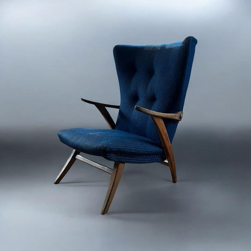 Vintage „Churchill De Luxe“ Ohrensessel – Skandinavisch/Mid-Century