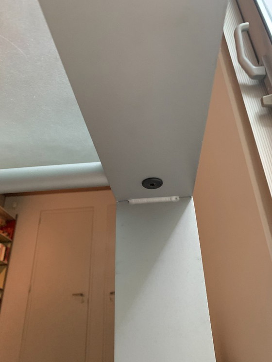 Image 1 of Aluminum table with glass top