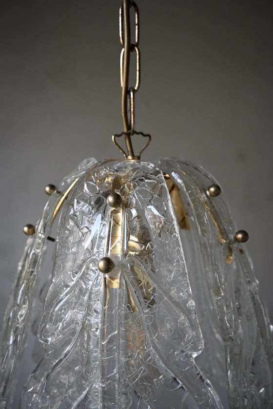 Image 1 of Lámpara de araña italiana Sylcom Light de cristal de Murano.