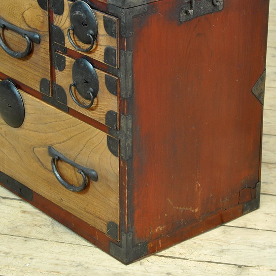 Japanese Tansu chest of drawers, circa 1870, Iron, Wood, Black (photo 10 of 18)