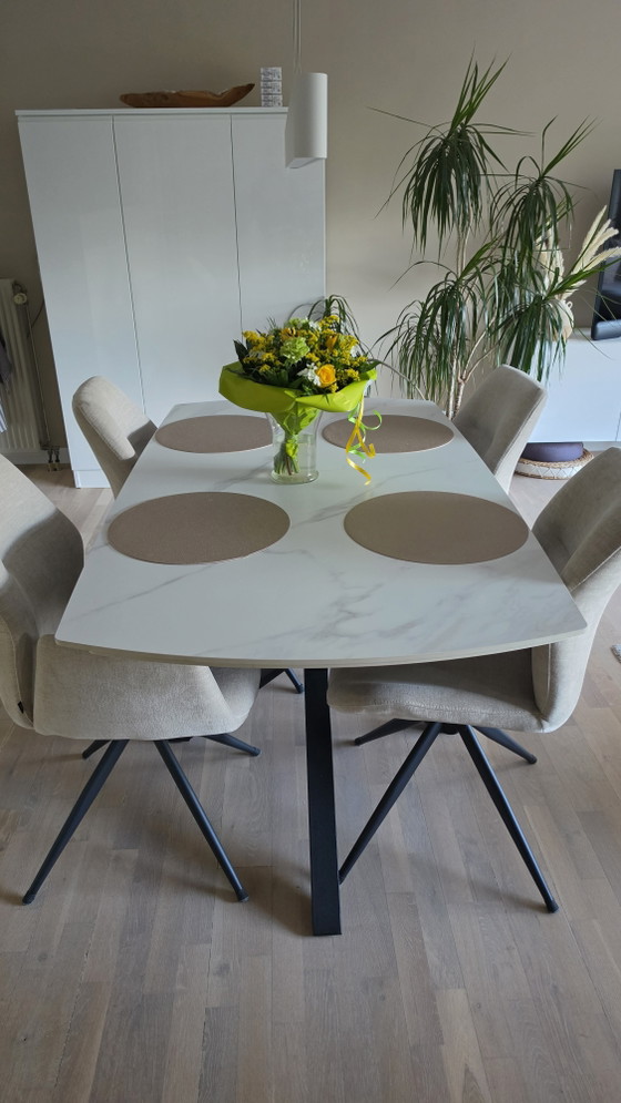 Spanish Dining Table With Chairs – Stone (photo 2 of 5)