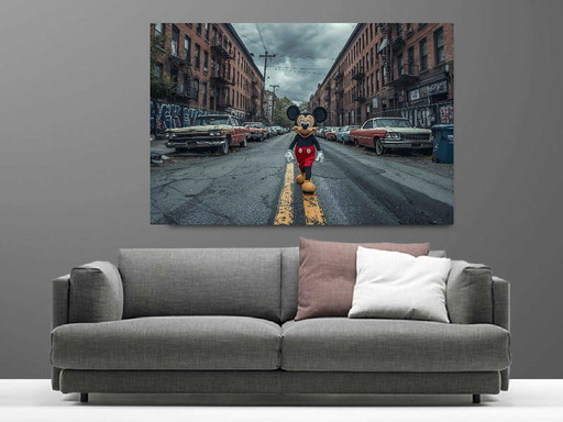 Foto auf Plexiglas gedruckt / Limitierte Auflage / Streetart / Mickey Mouse / Originaldekoration / Pop-Art / Art déco