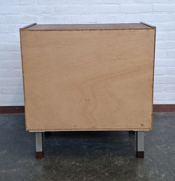 vintage ladenkastje, Ladekasten, Metaal, Hout, Bruin (foto 6 van 13)