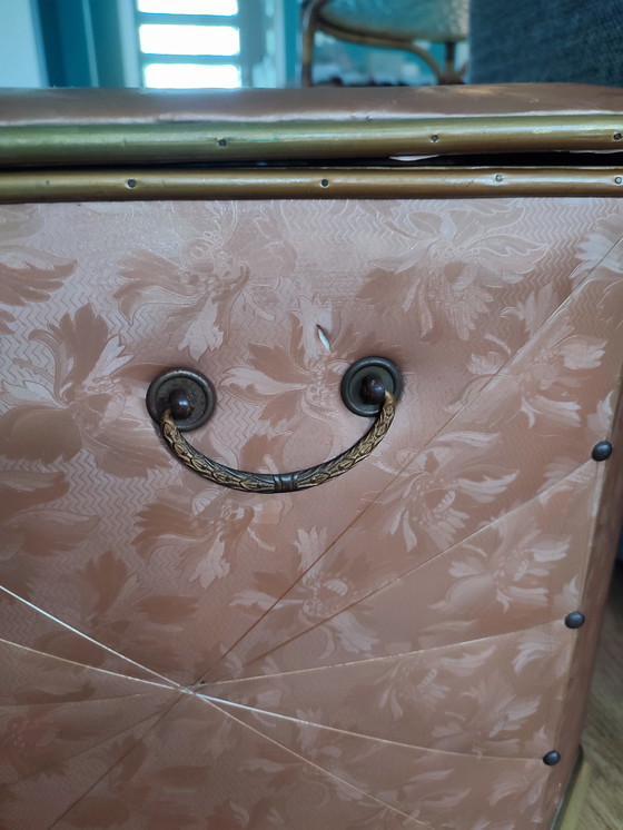 Image 1 of Pecho de lino cesta de lavandería pecho taburete de baño pecho de lavandería cesta de lavandería '50 Cincuenta