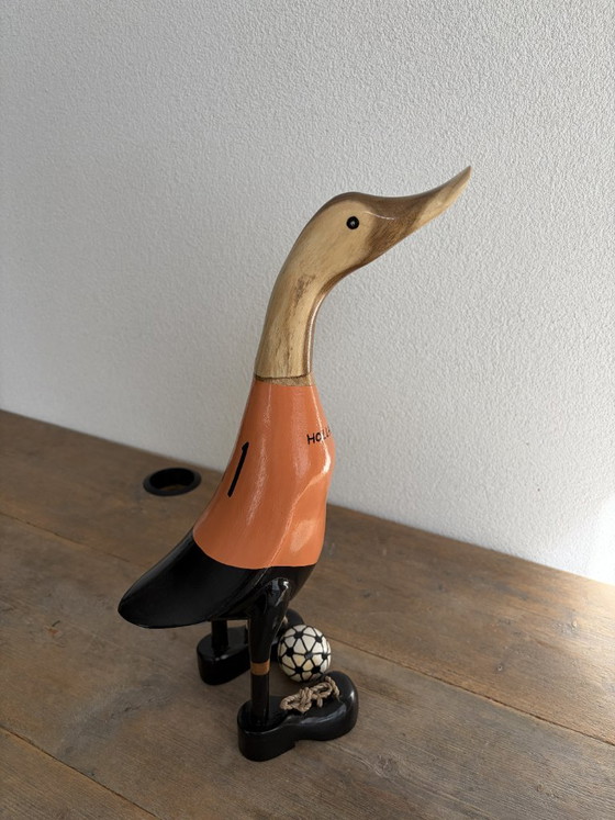 Anatra da calcio in legno fatta a mano – Olanda – 43 cm – Oggetti decorativi (photo 2 of 7)