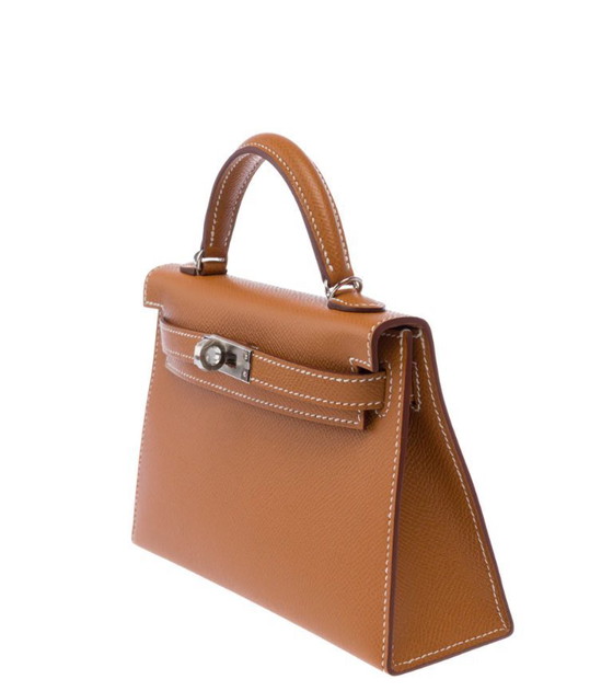 Image 1 of Borsa HERMES Kelly Mini in cuoio dorato - 103393