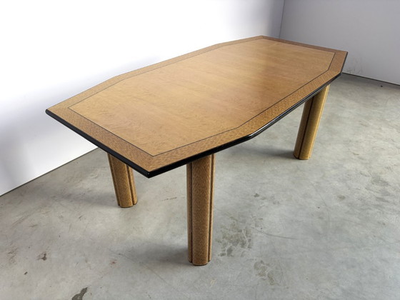 Tavolo da pranzo vintage in radica, anni '80 – Tavoli da pranzo, Legno (photo 8 of 12)