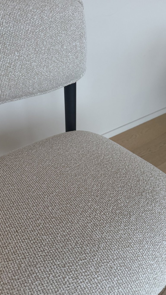 Image 1 of 6 sedie da pranzo di design in bouclé – come nuove – stile giapponese/scandinavo