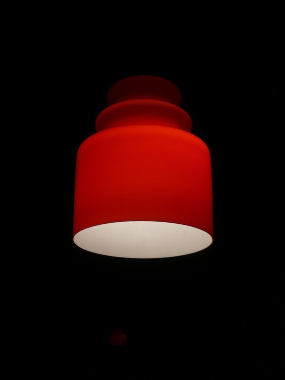 Image 1 of Peill&Putzler ceiling lamp red 1970s UK1aEb