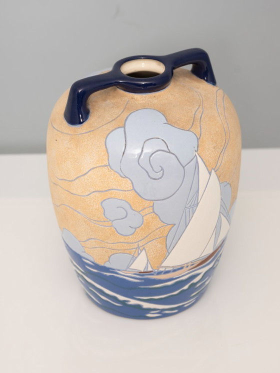 Image 1 of Stoneware Vase, Riessner Stellmacher & Kessel, Early 20th Century, Bohemia