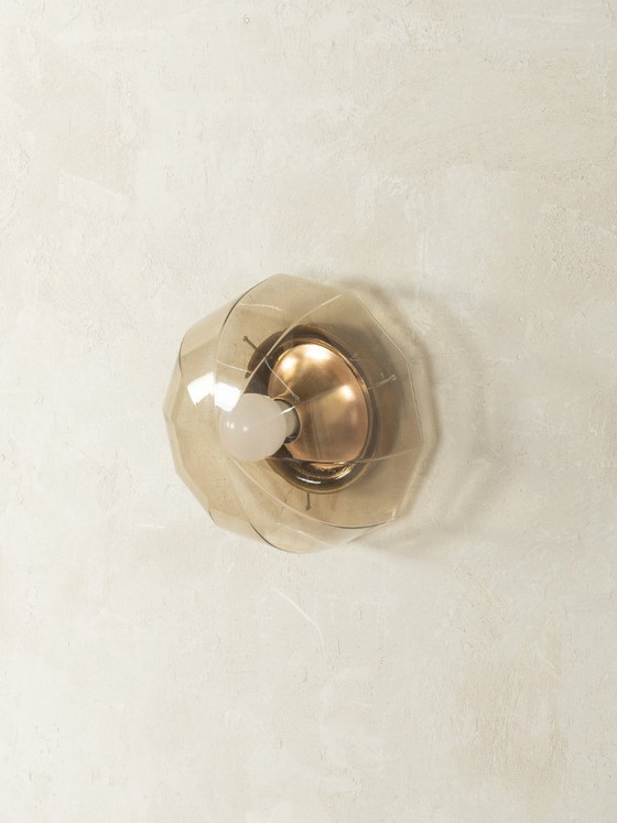 Jaren 70 wandlamp, plafondlamp – Wandlampen, Glas (photo 5 of 6)
