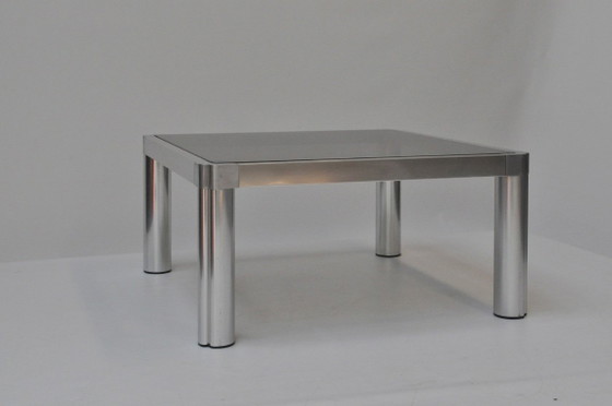 Image 1 of Table basse Artifort T100 | Kho Liang Ie | Verre fumé d'origine | 80 × 80 cm | Années 1970