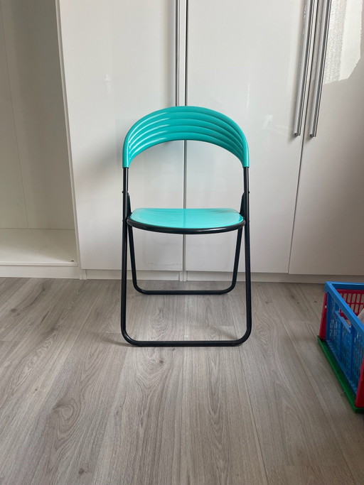 Chaise Pliante Vintage Italienne Studio G.P. – Pop Art des Années 80