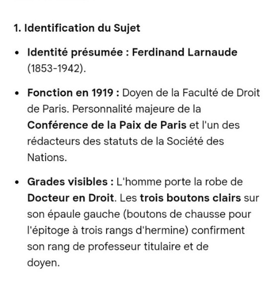 Image 1 of Portretfoto van Ferdinand Larnaude uit de studio's van Paul le Garçon, Parijs, 1919