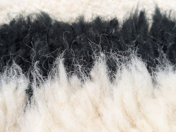 Image 1 of Tapis berbère - 305 cm x 208 cm - blanc et noir Laine