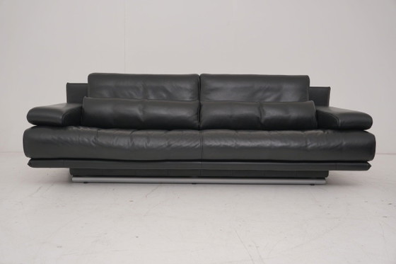 Image 1 of Rolf Benz 6500 Set Sofa Couch Three-seater Two-seater Leather Black