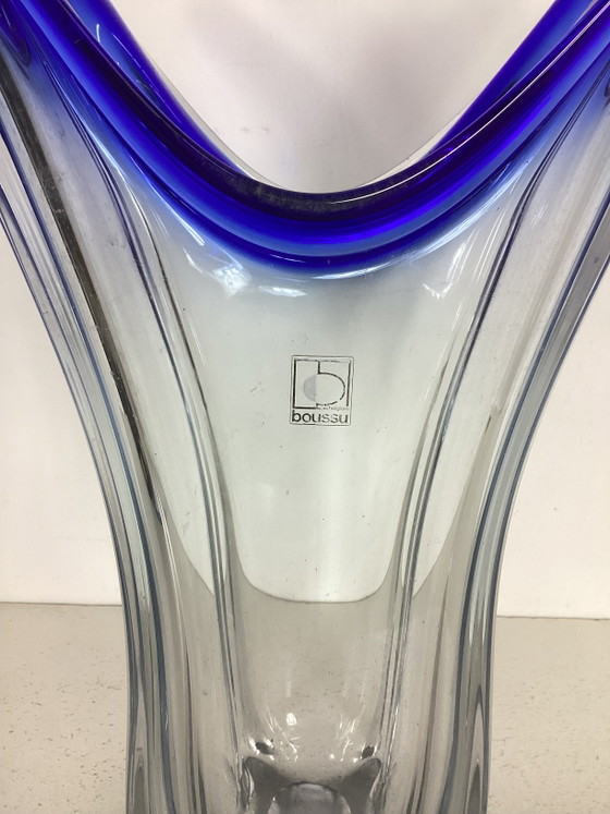 Grand Vase en Verre Design Boussu Vintage Années Soixante-dix – Glass (photo 2 of 8)
