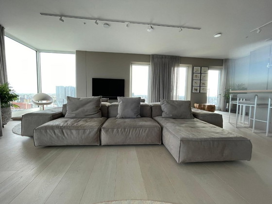 Living Divani Extrasoft (Piero Lissoni) | 11 Elementi | Nubuck Marron – Divani modulari, Pelle (photo 3 of 10)