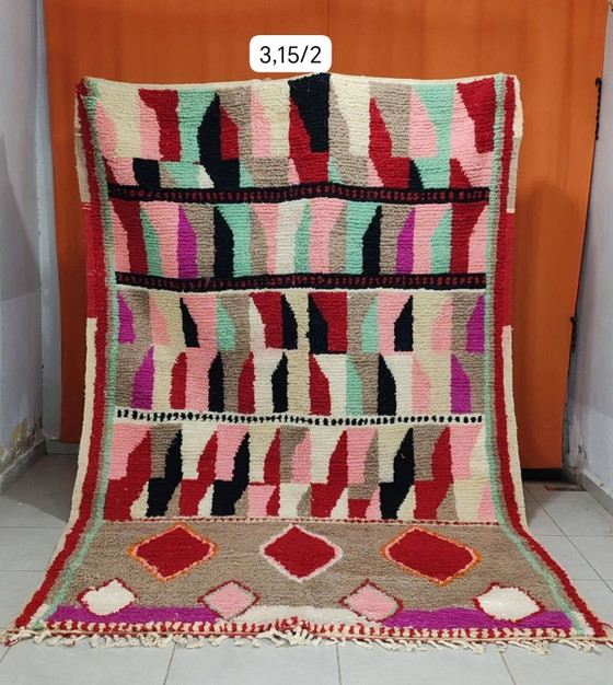 Berber Boujaad rug from Morocco in wool – 315 × 200 cm – graphic patterns – Rugs & carpets, Cotton, Modern (photo 2 of 3)