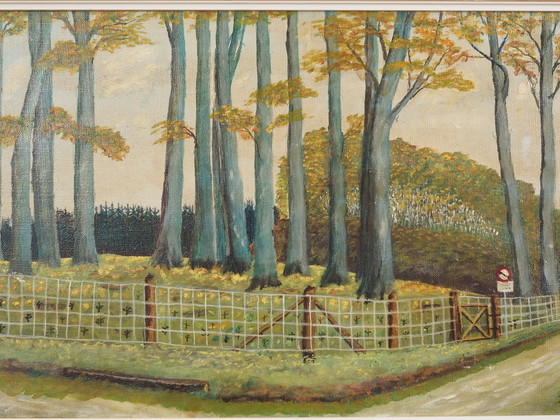 Image 1 of Painting „The Road to the Forest”, Scandinavian design, 1960s