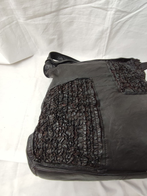 Dilaks Shoulder Bag XL Bag Black Leather Black Distinctive Finish Fits Laptop – schoudertassen (photo 2 of 15)