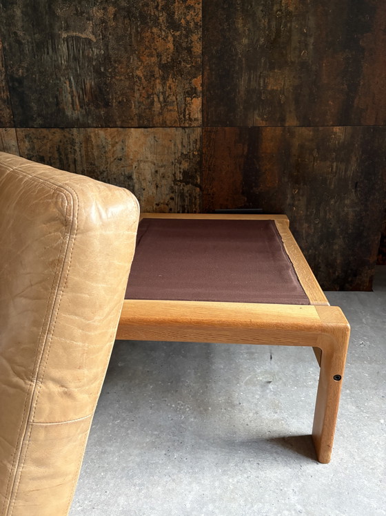 Lounge Fauteuil Met Hocker “Komfort“ – Wood, Leather (photo 12 of 12)