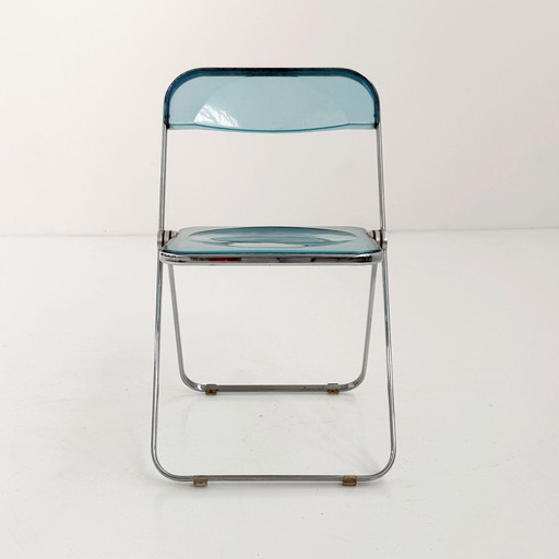 Blauwe Plia klapstoel van Giancarlo Piretti voor Anonima Castelli, 1960