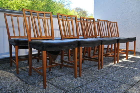 Image 1 of 10 sillas Josef Frank Svenskt Tenn modelo antiguo 620 de madera de nogal