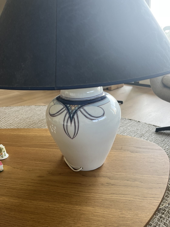 Image 1 of Originele Schemerlamp Met Makkum Aardewerkvoet