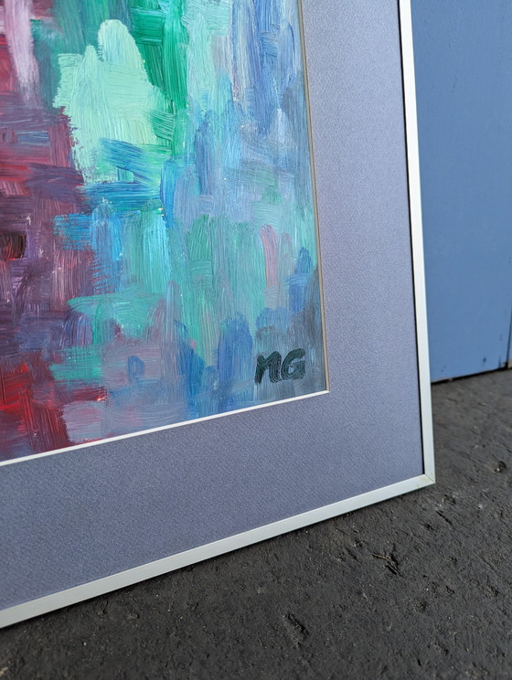 Image 1 of Abstract painting blue