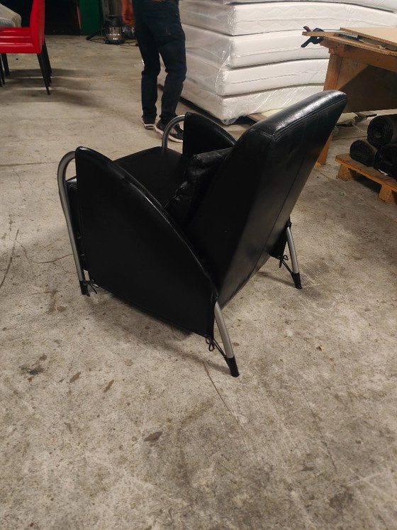 Gelderland 6020 Fauteuil in Zwart Leder, Jan des Bouvrie – Leather (photo 9 of 14)