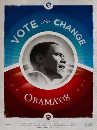 Vota per il cambiamento - Obama '08 - Manifesto della campagna elettorale di Barack Obama del 2008
