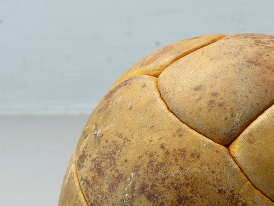 Image 1 of Vintage leather ball / medicine ball, mid-century, 1940s