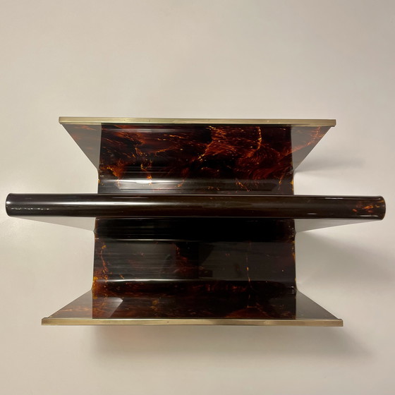 Image 1 of Zeitschriftenständer Lucite Schildpatt Maison Mercier Zeitungsständer