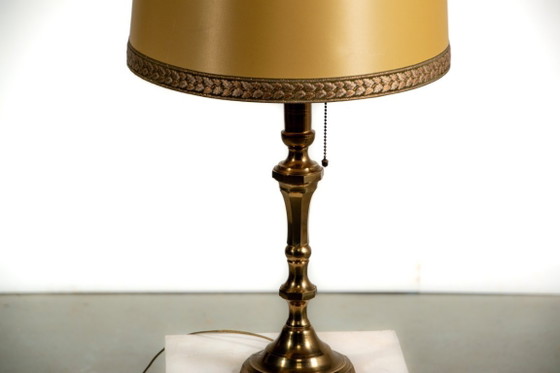 Image 1 of Page 1 of 9 Mid century brass table lamp